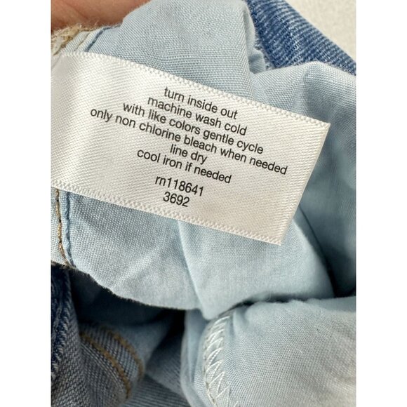 Lane Bryant Mid-Rise Boyfriend Jeans With Patchwork & Ripped Details Boho Sz 20 - Picture 11 of 12